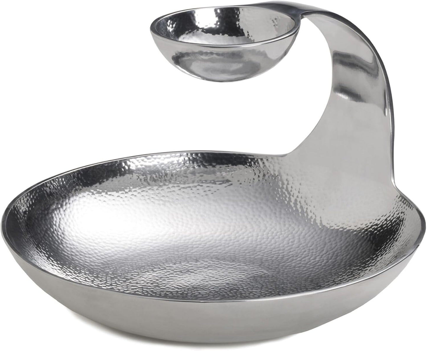 Towle Hammersmith Gooseneck Chip and Dip Server, 11-Inch,Silver