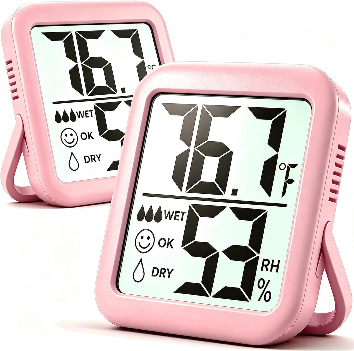 Antonki 2 Pack Room Thermometer Indoor Hygrometer