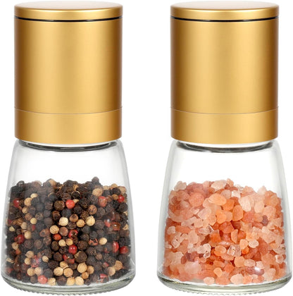 Vucchini Gold Salt and Pepper Grinder Mill Adjustable Coarseness Ceramic