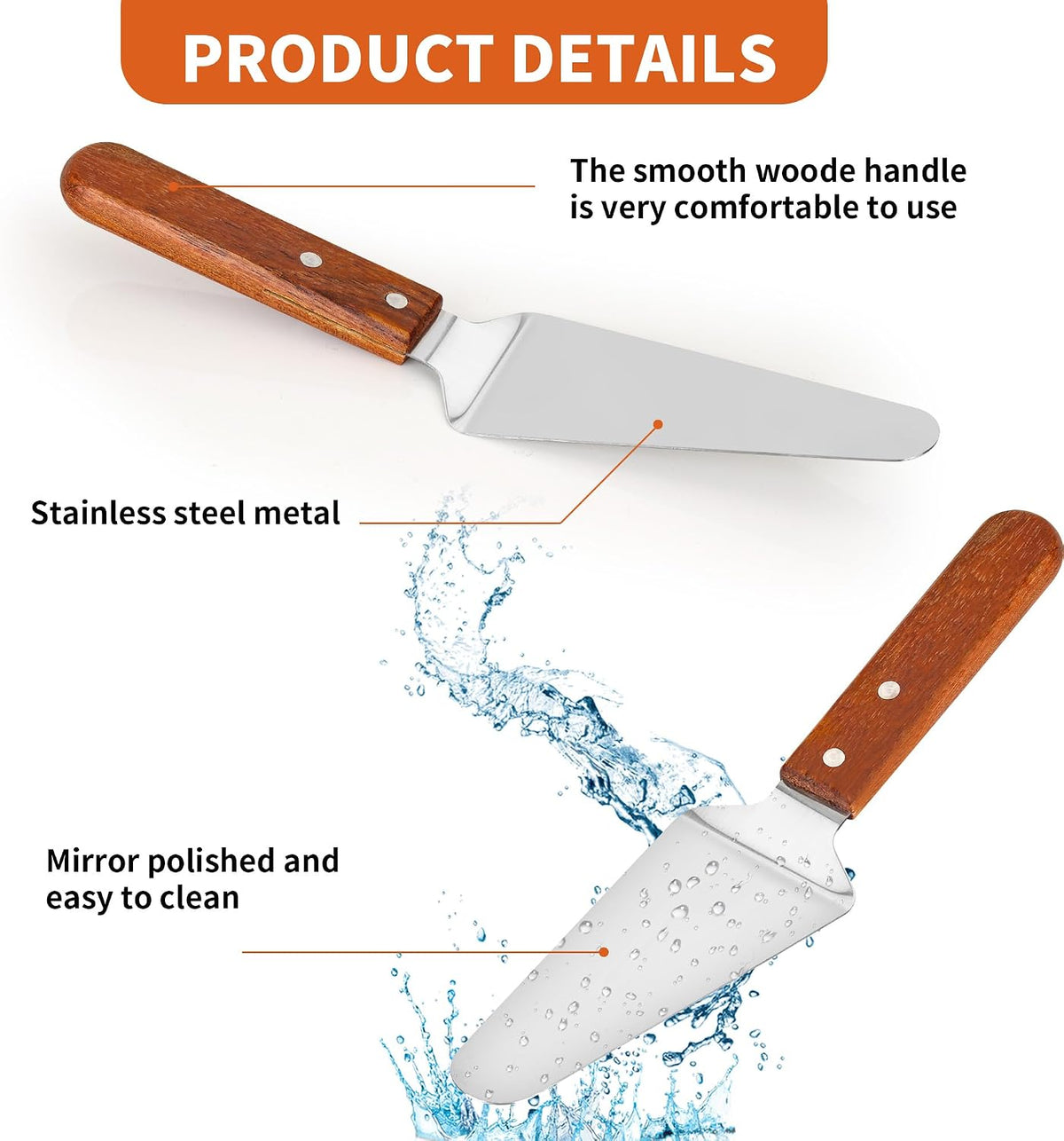 20 Pack Pizza Server Spatula, 10.2 x 2.4 Inches