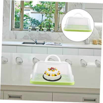 Square Cake Carrier Cover Portable Cake Carrier Cake Storage Box Handle Blue 8 Inch
