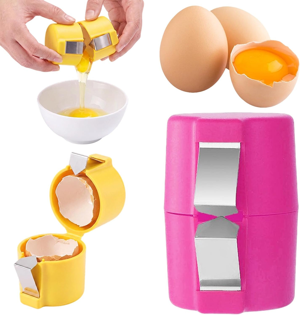 2026 New Egg Shell Opener, Egg Separator Egg Cracker Tool for Raw Eggs