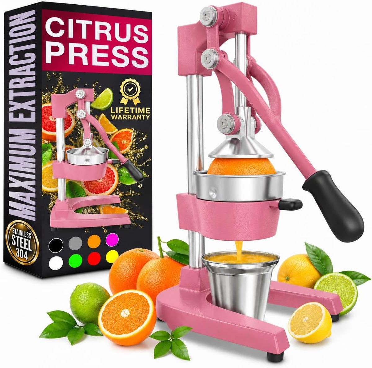 NADOBA Lemon Squeezer and Lime Squeezer, Max Extraction Citrus Hand Juicer