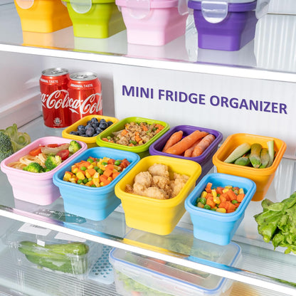 Collapsible Food Storage Containers with Lids, 4 Pack, 40 oz Silicone 1-Compartment Meal Prep Containers Reusable, Lunch Bento Boxes for Adults, Microwave Freezer Dishwasher Safe, BPA-Free, Black