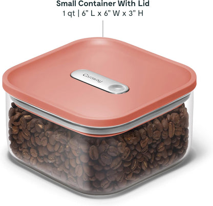 Caraway 4qt Glass Airtight Food Storage Container with Lid – Non-Toxic, BPA-Free Kitchen Storage Container – Stackable, Space-Saving Airtight Container for Dry Goods and More - Mist