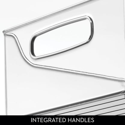 iDesign Stackable Storage Bin with Handles for Pantry or Fridge, Clear, Made in USA