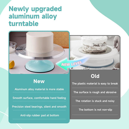 Aluminum Cake Decorating Kit, Baking Supplies Tools for Beginners & Pros