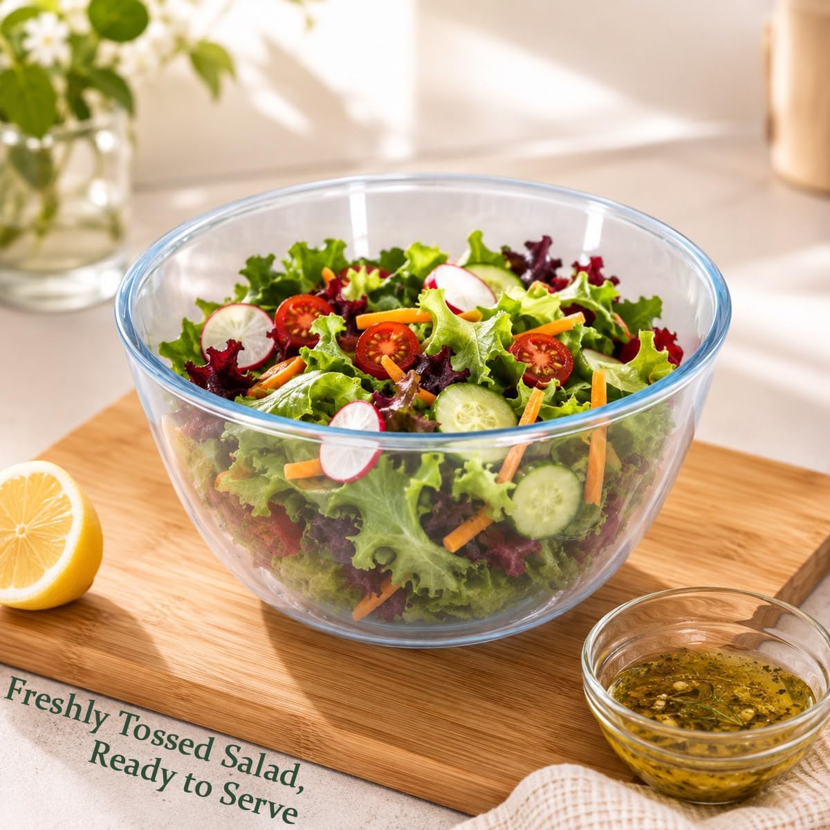 Salad Spinner & Vegetable Cutter, 2-in-1 Drain Bowl & Lettuce Spinner