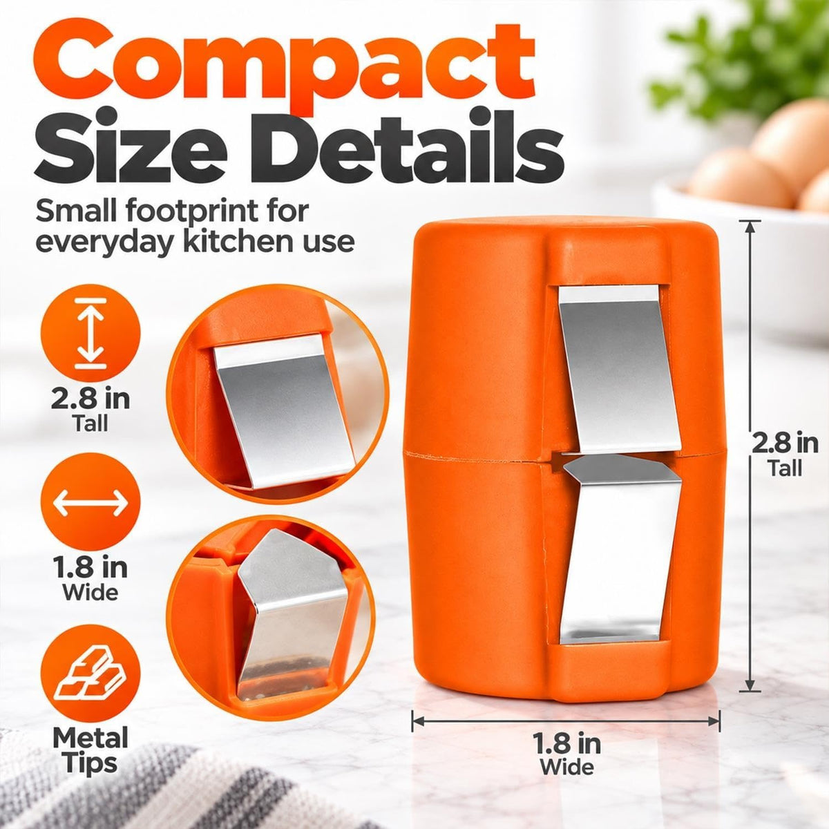 Egg Peeler Portable Tool for Hard Boiled Prep with Crack and Peel Design