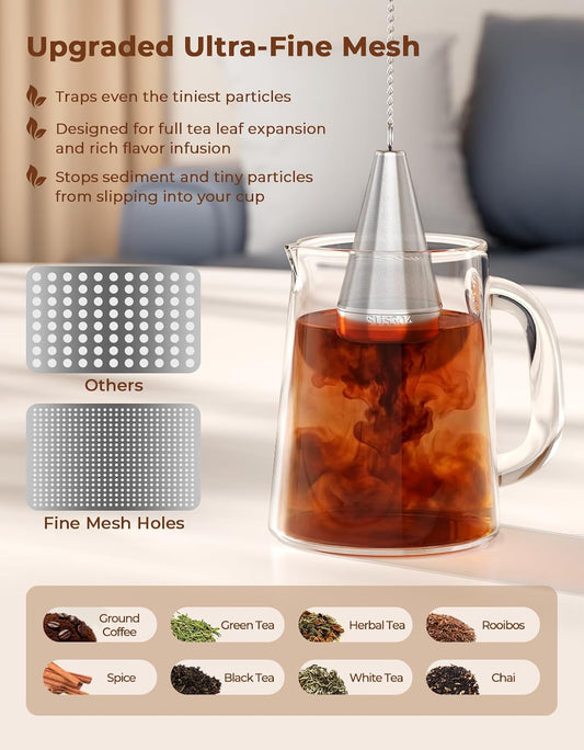 304 Stainless Steel Cone Tea Infuser for Loose Leaf Tea Steeper