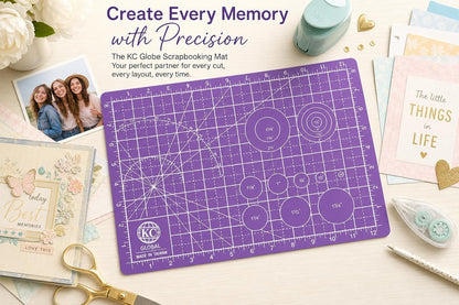 KC GLOBAL A3 (19"x13") Professional Grade Self-Healing Cutting Mat (Purple) - Odor-Free, Double-Sided, Eco-Friendly, Non-Slip, Premium Desk mat for DIY, Crafting, Model Building,and Art Projects