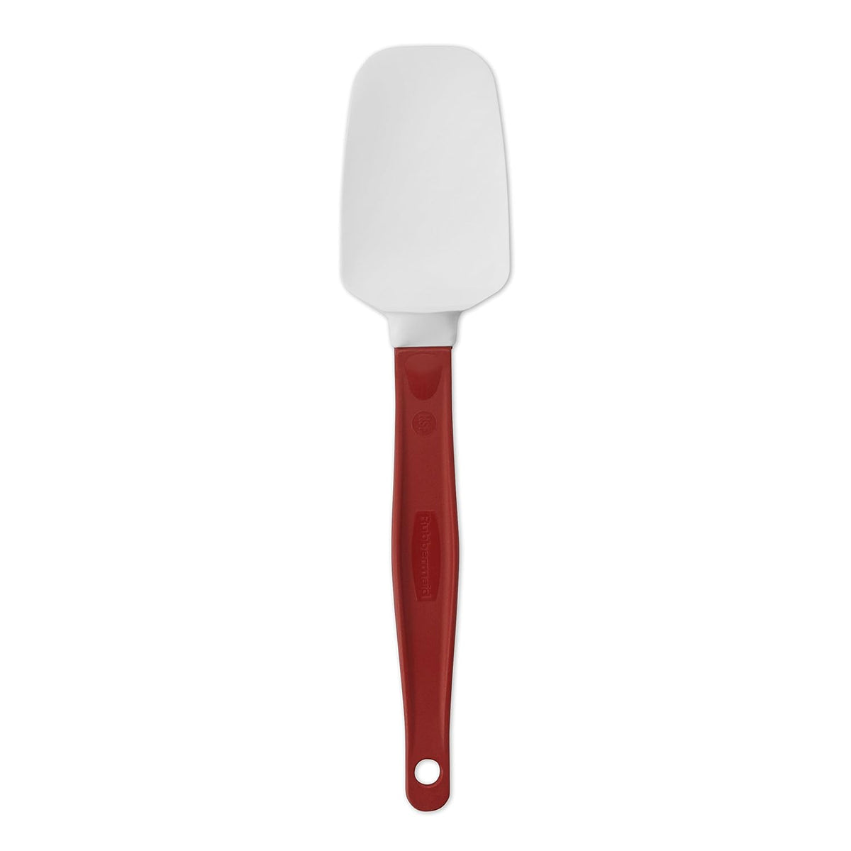 Rubbermaid Commercial Products High Heat Resistant Silicone Heavy Duty Spatula/Food Scraper 9.5" 500 Degrees F Red Handle for Baking/Cooking/Mixing Commercial Dishwasher Safe