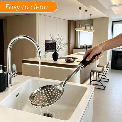 Eryzca Slotted Spoons for Straining, Stainless Steel Spider Strainer