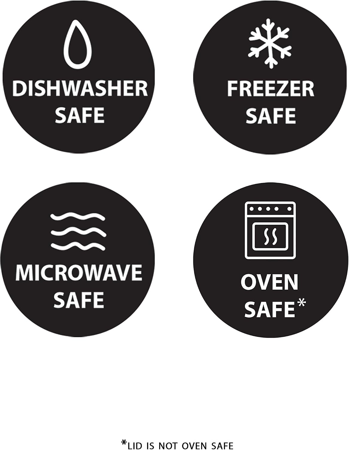 Fit & Fresh Divided, 5-Pack, Two Compartments, Set of 5 Containers with Locking Lids, Glass Storage, Meal Prep Containers with Airtight Seal, 27 oz.
