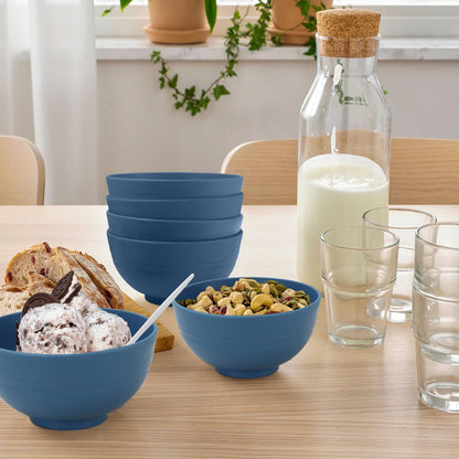 Wheat Straw Bowl Sets,8 PCS Unbreakable Cereal Bowl 26 OZ,Microwave and Dishwasher Safe Bowls,Bowl Sets for Camping and Picnic BPA Free Colorful Salad Bowls for Serving Soup,Oatmeal and Fruit Etc…