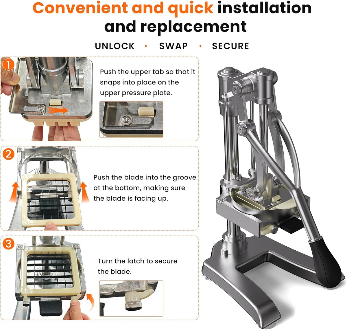 Commercial Tomato Slicer & Vegetable Chopper 1/4inch Food Slicer
