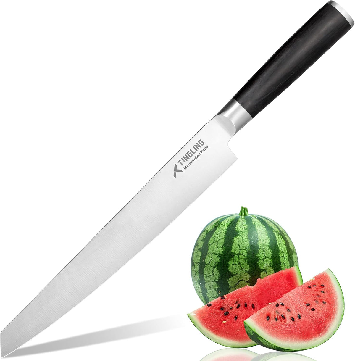 Watermelon Knife 9" Melon Cutter: Sharp Cantaloupe and Pineapple Slicer