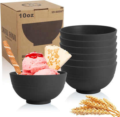 Wrova Wheat Straw Bowls for Kitchen set of 6,Anti-Scald Thick Soup Bowls 40oz,Microwave and Dishwasher Safe Bowl Sets, Unbreakable Cereal Bowl Sets. Vibrant Series