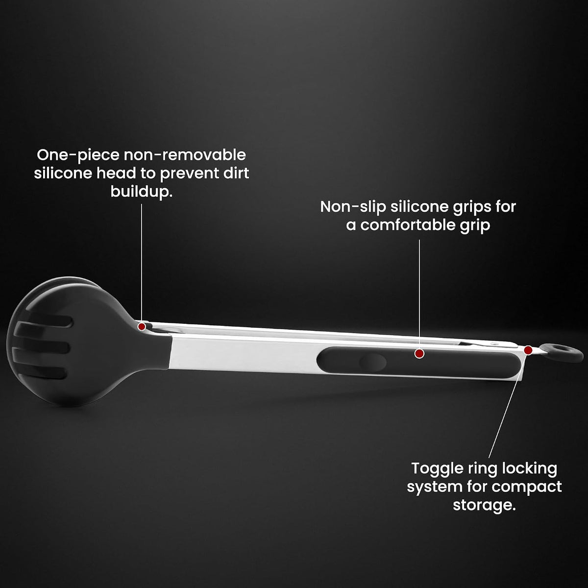 Kitchen Tongs with Silicone Tips, 9" & 12" Silicone Tongs for Cooking