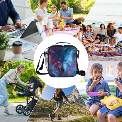 cfpolar Skull Skateboard Lunch Box for Boys Girls, Insulated Lunch Bags for Kids Reusable Mini Cooler Lunch Tote Lunchbox Thermal Meal Tote Kit with Shoulder Strap for Work School Picnic