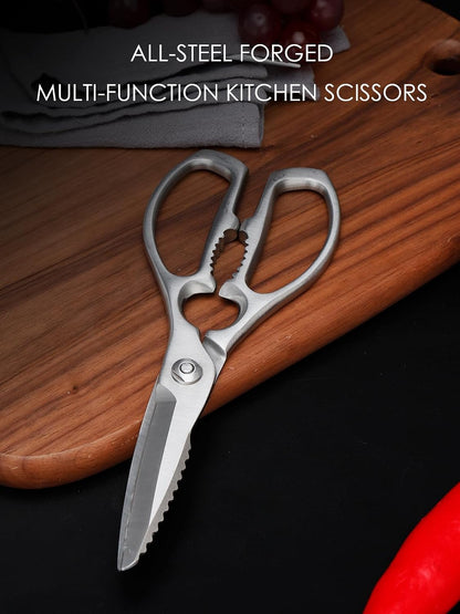 Kitchen Scissors, Forged Stainless Steel Heavy Duty Kitchen Shears, Dishwasher Safe Cooking Scissors for Meat, Poultry & Vegetables