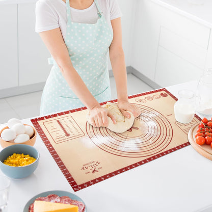 Zulay Kitchen Silicone Baking Mat – 16.5"×11.6" BPA-Free Reusable Baking Sheet, Heat Resistant 480°F – Non-Slip Border, Perfect for Cookies, Bread, Pastries & Oven Use - (Dark Gray)