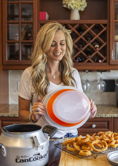 CanCooker Batter Bowl XL: Collapsible, Mess-Free, Dishwasher and Microwave Safe, Chemical-Free in Vibrant Orange