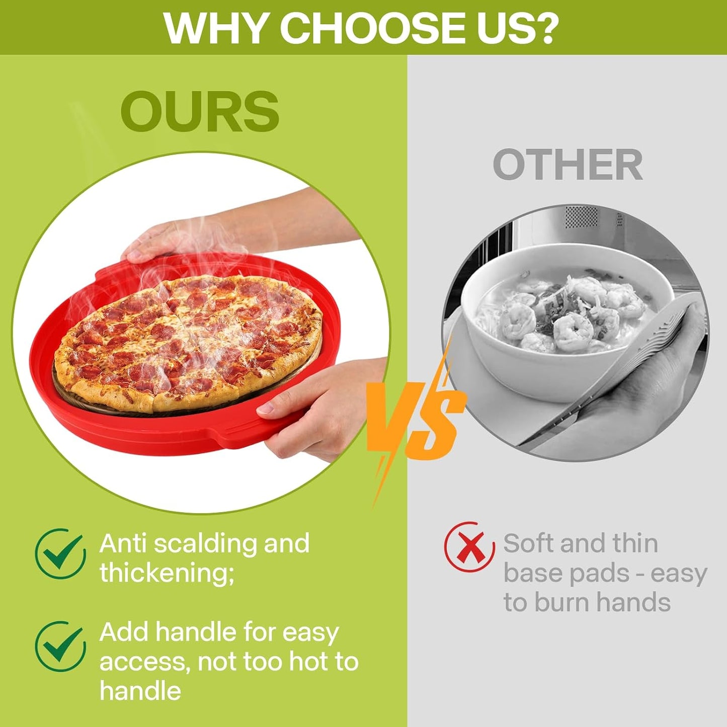 Microwave Splatter Cover for Food with Anti-scald Base Plate,Large Plastic & Silicone Vented Avoid Scalding Collapsible Guard Lid, Plate & Kitchen Colander for Meal Prep-10.7 Inch (2pcs-Gray-Black)