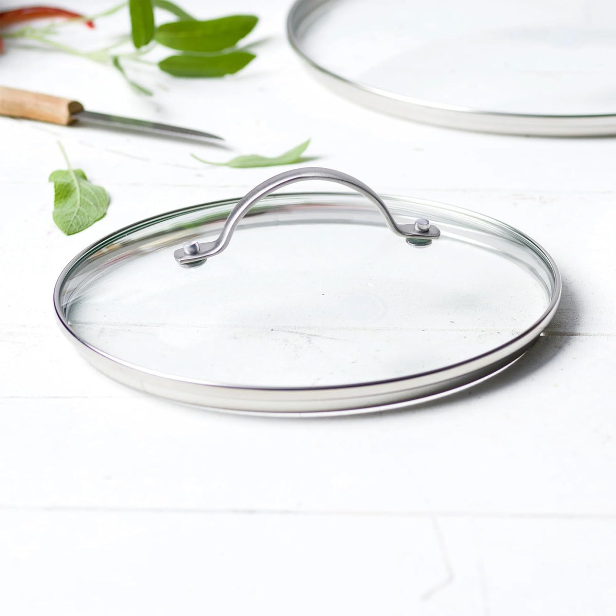GreenPan 8" Tempered Glass Lid for Pots and Pans Cookware, Gold-Tone Handle with Matte Finish, Dishwasher and Oven Safe