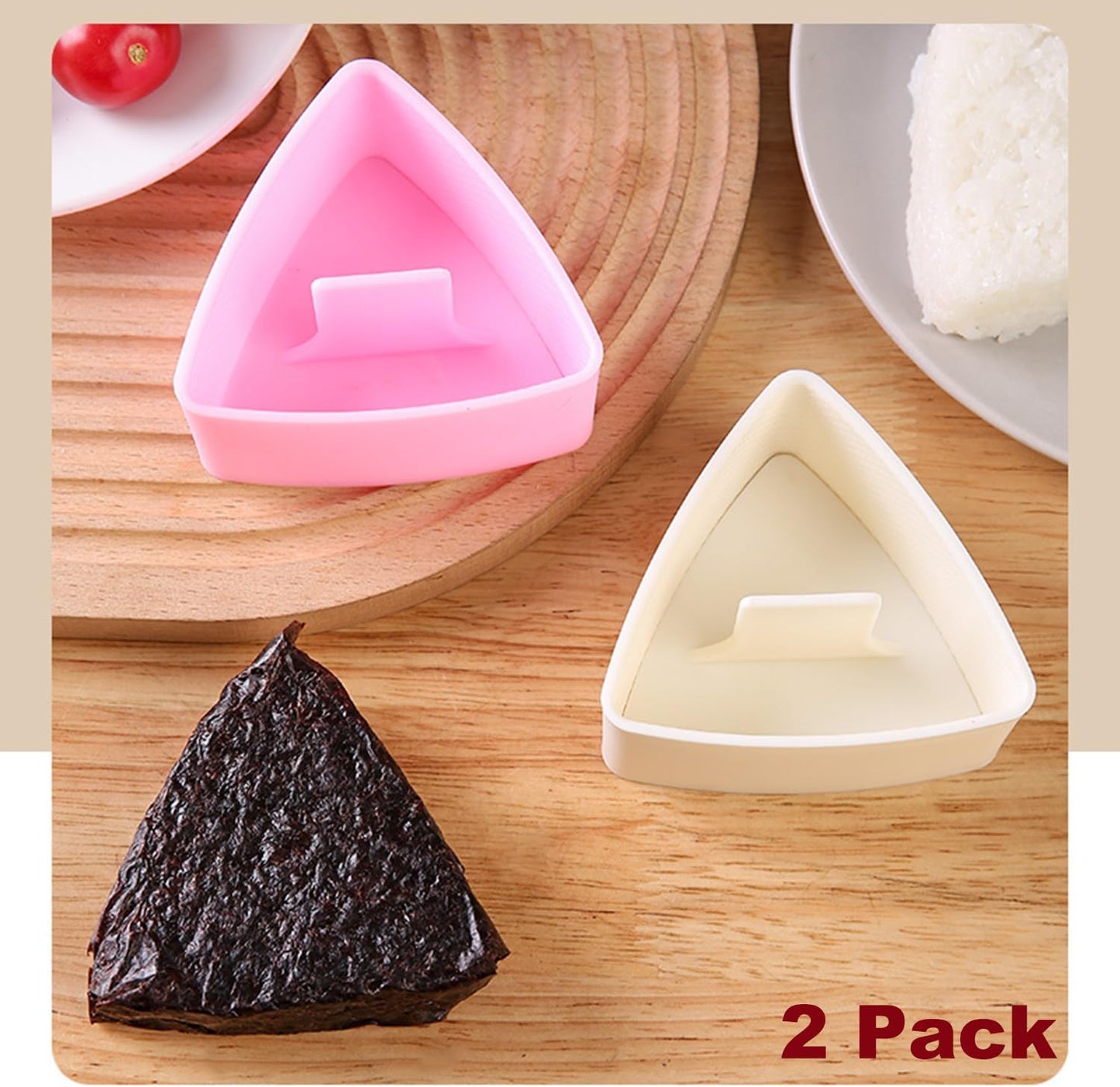 Onigiri Mold Set, 3 Pack Rice Ball Musubi Maker Press Large Triangle Rice Mold, Japanese Sushi Making Kit for Lunch Bento