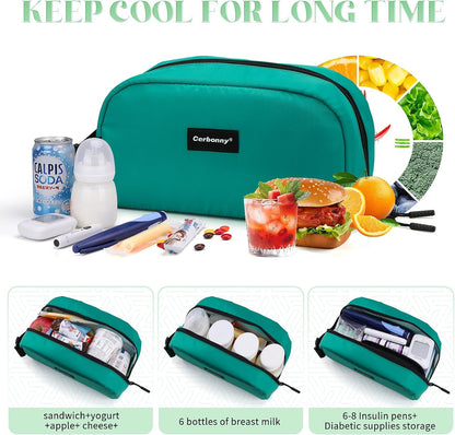 Cerbonny Freezable Cooler Bag for Work/School Travel - Mini Insulated Bag Fit For Yogurt