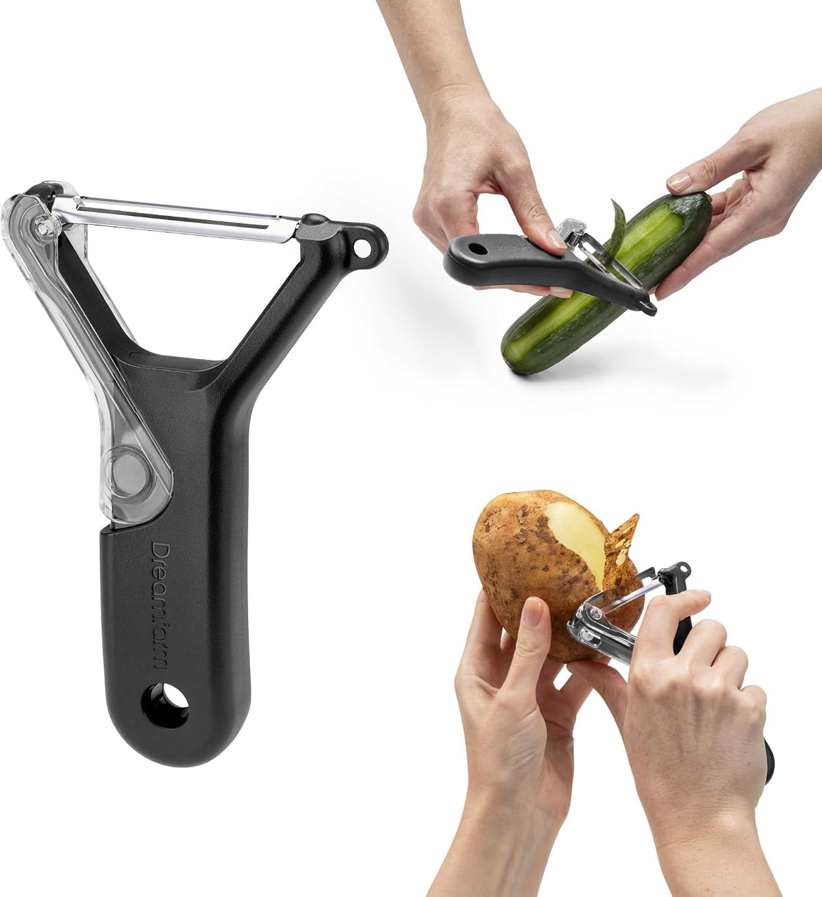Dreamfarm Sharple Self-Sharpening Vegetable Peeler - Kermit Green