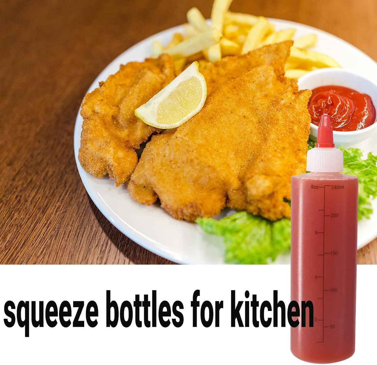 32 oz / 1000 ml Plastic Squeeze Bottles 3-Hole