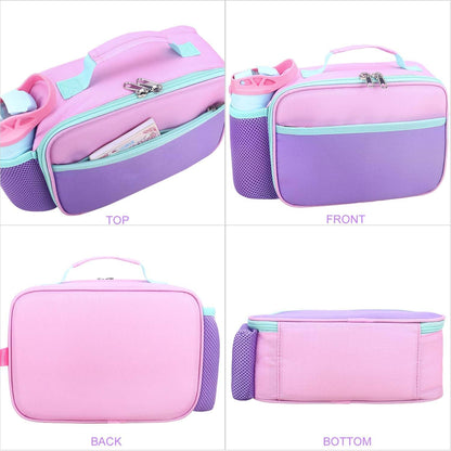 RHCPFOVR Kids Lunch Bag - Insulated Lunch Box for Boys Girls,Washable Lunch Bag and Reusable Toddler Leak-proof Lunchbox for School and Daycare - Colors A