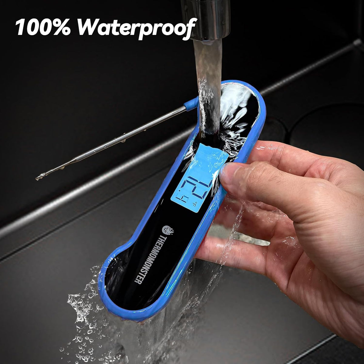 0.5 Sec Instant Read Meat Thermometer Digital for Cooking, Red