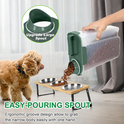 TBMax Pet Food Storage Containers 2 Pack 8-10 Lbs Airtight Dog Food Container Dispenser with Large Spout & Portable Handle, Travel Dog Treat Cat Food Storage Bin Bird Seed Container