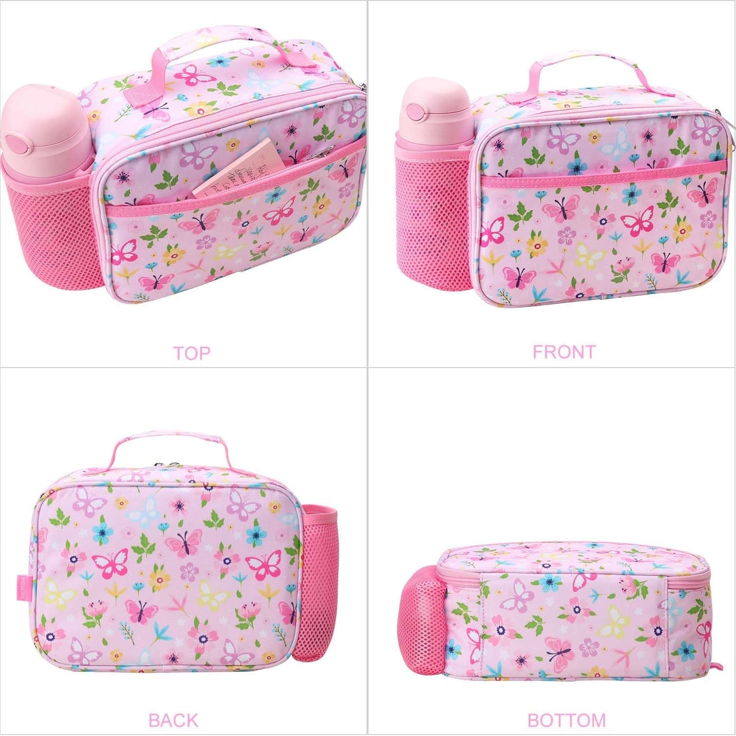 RHCPFOVR Kids Lunch Bag - Insulated Lunch Box for Boys Girls,Washable Lunch Bag and Reusable Toddler Leak-proof Lunchbox for School and Daycare - Colors B