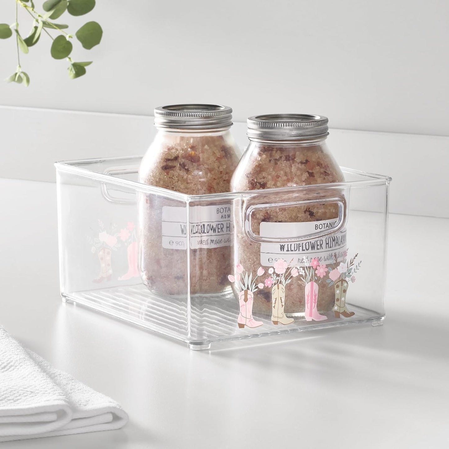 iDesign Stackable Clear Plastic Bin - Kitchen Organizers and Storage for Fridge and Pantry, 2-Pack