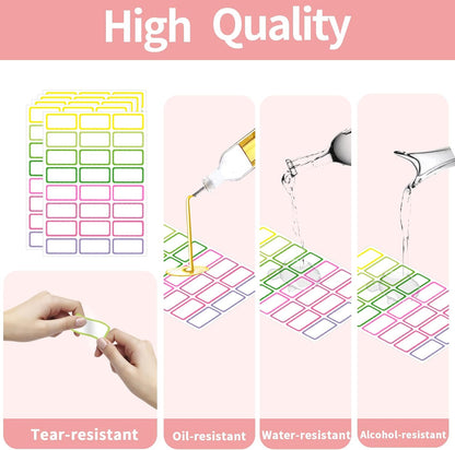 Removable Freezer Labels Stickers, 1 x 3 Inch Blank Removable Freezer Labels Food Storage Stickers, Date Label Waterproof Oil Resistant Easy Clean No Residue- 250 Sheets