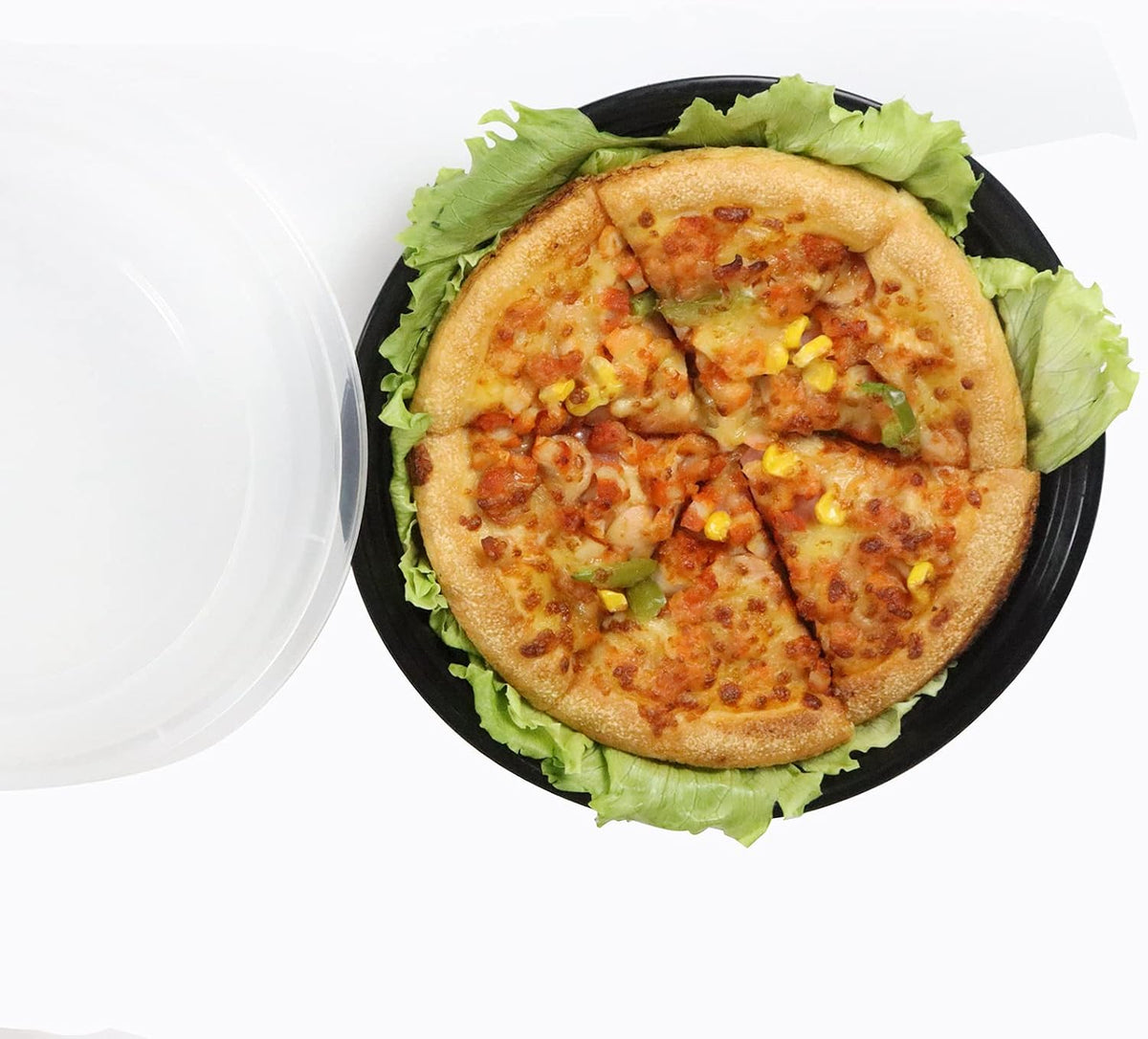 48oz round meal prep containers reusable with lids takeout large food salad bowls BPA free to go freezer bento lunch boxes plastic circle food containers with lids dishwasher 10Set