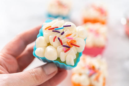 Bakerpan Silicone Square Baking Cups - Set of 12 Reusable Mini Cupcake Liners for Cupcakes, Brownies, Mini Cakes & Bento Boxes - 1.5" Square Molds - BPA-Free, Dishwasher Safe