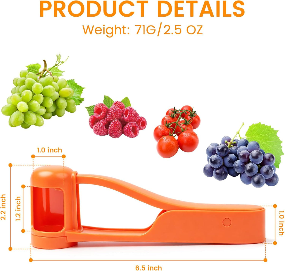 WhiteRhino Grape Cutter Grape Slicer for Toddlers,Grape Cherry Tomato Strawberry Cutter Quarter Slicer tool For Vegetable Fruit Salad Cake Decoration,Stainless Steel kitchen Gadget Fruit cutter(Bule)
