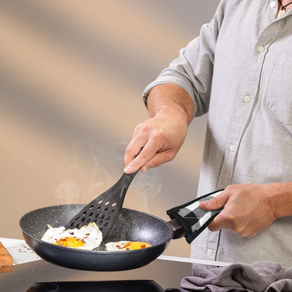 R HORSE 6Pcs Hot Handle Covers Heat Resistant Pot Pan Handle Covers Cast Iron Skillet Pot Holder Sleeves Mitt for Kitchen Baking Cooking BBQ Cookwares
