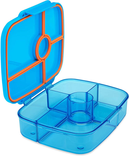Yumbox Go Leakproof Bento Lunch Box, 5 Compartments, Charcoal Gray | Deep Portioned Tray | Removable Silicone Gasket | Lightweight Construction | Fits Most Lunch Bags | Easy-Clean Design