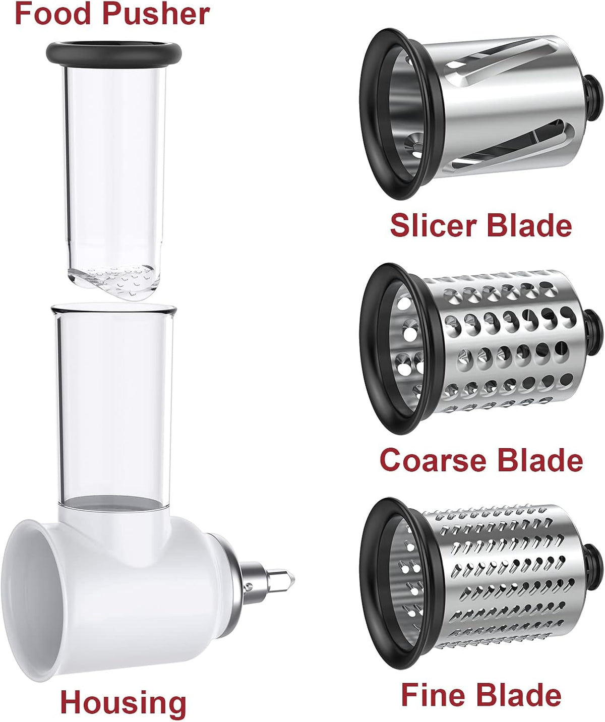 GVODE Slicer Shredder Attachment for KitchenAid Stand Mixers,Food Processor