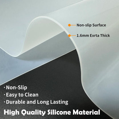 Silicone Mats for Kitchen Counter, 47.3"x23.6"x0.08" Largest Heat Resistant Mat Kitchen Island Waterproof 2MM Thick Countertop Protector Mat Nons-slip Extra Large Counter Mat (Black)