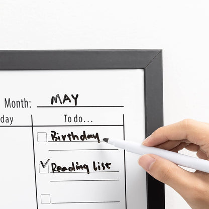 Navaris Weekly Planner White Board - 24" x 36" Magnetic Dry Erase Whiteboard Calendar with 7-Day Week Plan for Wall - Includes Markers and Magnets