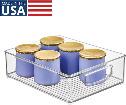 iDesign Stackable Pantry Bin, Clear | Kitchen Cabinets, Fridge or Freezer Storage, Made in USA
