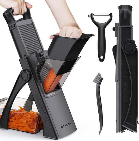 All in 1 Upgraded Version Safe Mandoline Slicer for Kitchen, Veggie Slicer