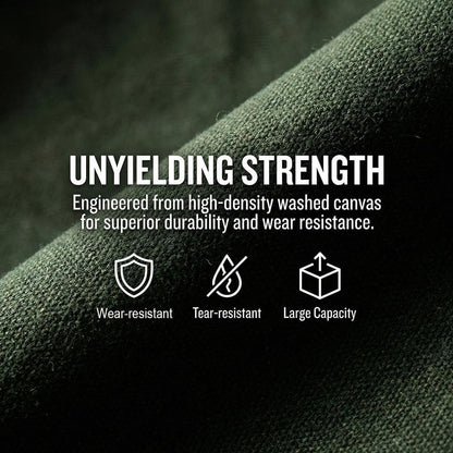Grill Accessory Storage Bag, Extra Thick Canvas Grills Utensil Storage Bag, Double Zipper Grill Tool Storages Bags, BBQ Tool Storages Bags Carry Bages for Camping Hiking Barbecue, Dark Green
